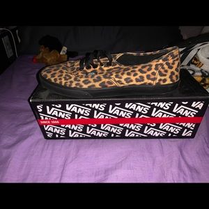 Leopard print vans